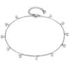 Comercio exterior transfronterizo nuevo tobillera para mujer moda europea y americana con cadena de borla de diamante tobillera joyería en stock al por mayor