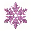 Decoraciones Navideñas 10cm Copos de Nieve, Copos de Nieve con Polvo de Plástico, Colgantes de Copo de Nieve Huecos para Decoración de Árbol de Navidad