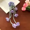 Flor de Muguete Scrunchie para Cabello Intestino Grueso Adorno para la Cabeza Borla de Cinta de Gama Alta Accesorios para el Cabello de Hada Goma para Recoger la Cola de Caballo Cuerda para el Cabello Pinza de Garra