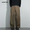Moda Otoñal Simple Caída de Tela Pantalones Rectos de Gama Alta Estilo Coreano para Hombre Modernos Sueltos Versátiles Casuales Pantalones Largos Modernos