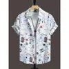 Nueva Camisa Hawaiana de Manga Corta Estampada de Verano para Hombre, Versátil y Casual