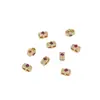 Hilo de Perlas de Barril de Doble Agujero de Circonita Chapado en Oro de 14K Cuentas Espaciadoras de Perla de Cristal Materiales para Collares Hechos a Mano DIY Accesorios de Joyería