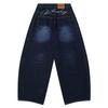 Sense de Diseño Retro Americano Machete Jeans Nuevo Tridimensional Abombado para Hombre y Mujer Holgura Pantalones Hoz
