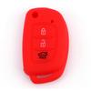 Adequado para Yuedong moderno Dobrável 3 Chaves Silicone Chave Bolsa Elantra Key Case Cousteau Controle Remoto Capa Protetora