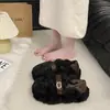 Zapatos de Algodón de Invierno US de un paso 2026 Zapatos de Piel para Mujer Doble Uso Suela Gruesa Rad Nuevo Estilo Calidez con Peluche Hebilla de Cuero