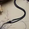 Collar con Colgante de Jade para Hombres y Mujeres, Colgante de Jade Negro con Broche de Seguridad, Cordón Negro para Collar