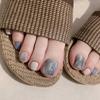 Verão Branco Toenail Patch Foot Nail Patch Foot Nail Patch Foot Wear Unha Mão Unha Nail Patch Produto Acabado