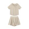 Conjunto de Ropa de Verano para Figuras Petite para Parecer Más Altas, Traje Deportivo Elegante y Rejuvenecedor, Pantalones Falda Estilo Casual, Conjunto de Dos Piezas a la Moda