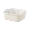 Cesta Drenante Moderna Minimalista de Doble Capa para Cocina del Hogar, Cesta de Plástico para Frutas y Verduras, Bandeja de Frutas para Sala de Estar