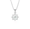 Producto Popular Transfronterizo para Transmisión en Vivo de Tiktok Collar de Plata de Ley S925 con Diamante Moissanita Finamente Elaborado Collar de Corazón Palpitante Cadena para Clavícula