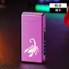 2023 alto valor de color luminoso doble arco carga USB encendedor personalidad creativa a prueba de viento red social encendedor venta al por mayor