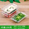 Caja Desechable Limpia para Verduras Caja de Empaque para Verduras Caja para Verduras Frías y Comida Cocinada Cuadrada con Tapa Caja de Plástico Anti-vaho con Recorte para Frutas