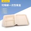 Fabricante Produce Cajas de Almuerzo Desechables Biodegradables, Cajas de Empaque para Comida Rápida para Llevar, Cajas Bento Listas para Usar con Múltiples Compartimentos Integrados de Pulpa