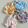 Novo estilo pingente Leader Dog, calça floral, roupas de boneca, macacão floral, calça bolha, roupas e acessórios Labubu