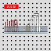 Ganchos de Metal para Tablero Perforado con Agujero Cuadrado Tablero de Pared para Colgar Herramientas Estante de Herramientas Hardware Accesorios Estante de Almacenamiento Organizador
