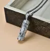 S925 Prata Esterlina Novo Estilo Chinês Estilo Nacional Oito Tesouros Colar de Lótus Seis Caracteres Palavras Verdadeiras Xiangyun Pilão Caixa Cilíndrica Pingente