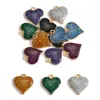 Colgante de mariposa corazón con aleación de goteo de aceite y purpurina para pulsera, collar, llavero, accesorio de bolsa DIY W875
