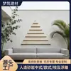 Decoración de Pasarela de Jardín de Villa con Paneles en Forma de Pirámide, Relieves Florales, Material de Arenisca Artificial Hecho a Medida para Uso en Exteriores