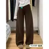 Jeans de Pierna Ancha Color Café Melardo para Mujer 2025 Tendencia Nuevo Otoño e Invierno Petite Holgados Rectos Pantalones Scimitar