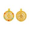 Tienda de oro con oro 999 diamante rotación bendición colgante brújula completa joyería diy moda nacional collar de mujer