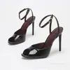 Sandalias de Verano con Punta Abierta de Charol y Tacón Alto, de Moda y Elegantes, Lujo Ligero, Tacón Silencioso, Tacones Altos para el Uso Diario, Tacones de Aguja Versátiles