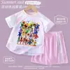 Conjunto Deportivo Infantil Temático de Restaurante de Suzi, Camiseta de Manga Corta y Shorts de Secado Rápido, Ropa de Casa Fresca para Niños y Niñas