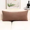 Almofada Retangular de Veludo para Sala de Estar, Sofá, Almofada de Cintura, Almofada de Cabeceira com Novo Zíper Invisível, Removível e Lavável
