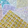 Azúcar de Roca 6*8mm 1:1 Decoraciones para Uñas Rectangulares de Corte Huazi Imitación Cubo de Azúcar Diamante Roca de Azúcar Súper Brillantes Venta al por Mayor