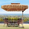 Sombrilla de Paja de Imitación, Parasol de Exterior, Parasol de Exterior, Sombrilla de Columna Central para Exterior, Sombrilla para Patio de Resort, Sombrilla para Balcón, Columna Única