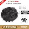 Peruca longa com faixa de cabelo e cabeça de almôndega, prendedor grande para mulheres, barba longa, cacheado bagunçado, faixa de cabelo para mulheres, coque, peruca, bolsa de cabelo