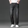 Jeans de Mezclilla Elástica de Algodón de Gama Alta para Hombre Otoño 2026 Nuevos Pantalones Rectos Holgados para Hombre Pantalones Largos Casuales para Mediana Edad