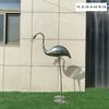Esculturas de Guindaste de Aço Inoxidável para Decoração de Interiores Ornatos de Escultura de Guindaste de Aço Inoxidável Espelhado Ornatos para Paisagismo de Jardim e Comunidades Comerciais