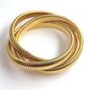 Pulsera elástica transfronteriza de acero inoxidable chapada en oro de 18 quilates, multicapa, para hombre y mujer, Street Element Jewelry, 8, 10 y 12 mm