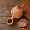 Peine de Sándalo Dorado Peine con Bolsa de Aire Gatito Peine con Almohadilla de Aire Peine para Uñas Anilladas Peine de Cabeza de Madera Linda Peine Masajeador de Meridianos Portátil