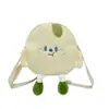 Bolsa de Lona Fofa Estilo Japonês com Estampa de Frutas no Atacado, Bolsa Transversal Vermelha Ultraleve, Bolsa Infantil, Bolsa de Ombro para Boneca
