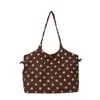 Bolsa de Lona Grande de Gran Capacidad para Mujer 2026, Estilo Coreano, Tendencia Ins, Bordado de Letras, de Mano y de Hombro, Bolsa Simple para el Trabajo