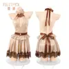 Vestido Sexy de Encaje con Escote en V Profundo Estilo Palacio Feimu, con Cordones, Halter, que Ceñe la Cintura Lencería para Adultos