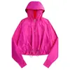 26168 Ropa Corta de Protección Solar para Mujer, Ropa de Protección Solar de Seda de Hielo de Verano para Hombres y Mujeres, con Capucha y Protección UV para la Piel