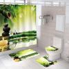 Cortina de ducha de poliéster serie Stone, resistente al agua y con volumen de funcionamiento, cortina de baño con impresión digital, suministro directo de fábrica