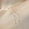 Pendientes Largos de Borla Plateada, Frescos y Minimalistas para Mujer, Diseño Único, Simples y Versátiles, Pendientes Elegantes
