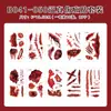 27 pegatinas de tatuaje de cicatriz de Halloween de gran venta, cicatriz facial divertida y maquillaje de boca, pegatinas de tatuaje impermeables