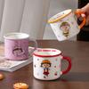 Taza de Cerámica Autorizada Genuina Cherry Maruko Patrón de Dibujos Animados Lindo Regalo Alto Valor de Color Hogar Imitación Esmalte Taza de Agua