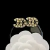 Pendientes de alta calidad para todo tipo de atuendos, pendientes de moda para hombres y mujeres, letras de pedrería, todo a juego, pasador de plata s925, accesorios de aleación