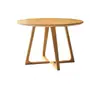 Mesa de Jantar Redonda de Madeira Maciça de Luxo Leve Nórdico Mesa de Lazer para Varanda de Casa e Cadeiras Combinação Cadeira Hiroshima Mesa de Negociação para Recepção de Cafeteria