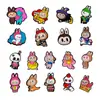 Conjunto best-seller transfronteiriço de pingentes para tamancos, apresentando fivelas de sapato de alta qualidade, designs fofos de desenhos animados e acessórios para sapatos DIY feitos de PVC macio