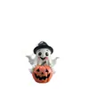 Novo sucesso de Halloween transfronteiriço: Enfeite de resina de abóbora fantasma com design criativo, Decoração de mesa para Halloween