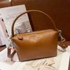 Coreia do Sul Design Nicho Bolsa de Axila Bolsa Pequena Fashion 2025 Nova Simples Prata Bolsa de Mão Bolsa Transversal Couro de Vaca