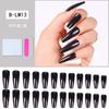 Nuevo esmalte de uñas portátil hecho a mano de venta transfronteriza, color puro, parche de uñas postizas con lentejuelas largas, venta al por mayor
