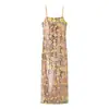 Aliexpress Wholesale 2025 Verano Nuevo Moda Femenina Transfronteriza Europea y Americana Vestido de Tirantes Bordado con Lentejuelas