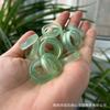 Preço de fábrica anel de corrida grande anel de calcedônia para homens e mulheres anel médio ágata anel de jade atacado anel verde preto e branco